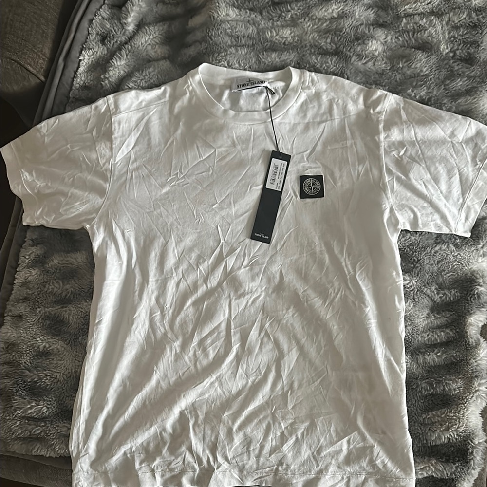 Stone Island White Short Sleeve Tee